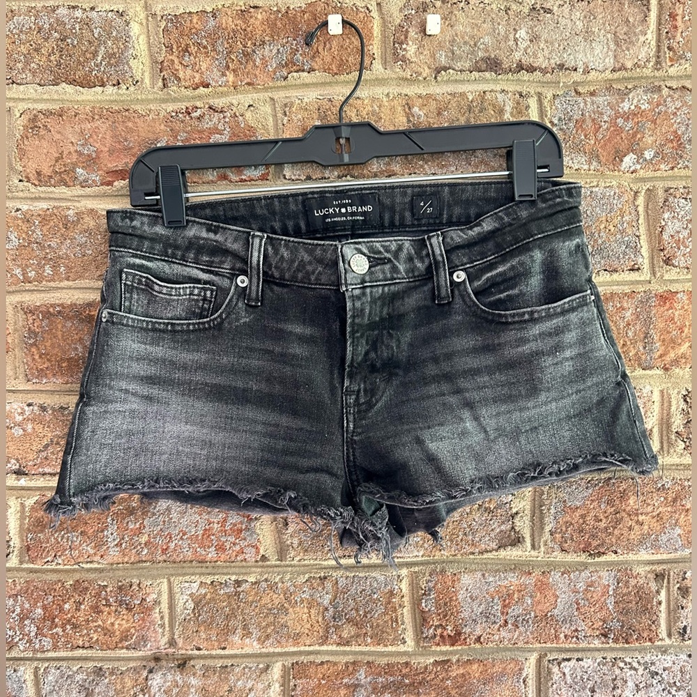 Lucky Brand Le Cutoff Black Jean Shorts